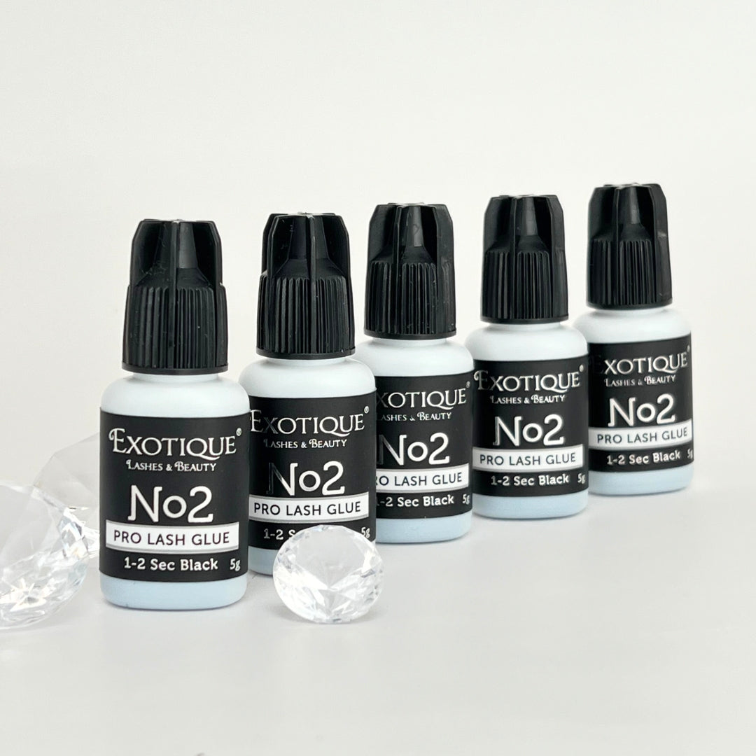 Glue for Eyelash Extensions, Pro Lash Glue 1-2 sec drying 5gm - 5 Pack