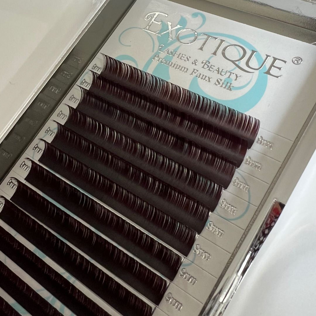 Brown lash Trays Mixed & single Lengths 7-14mm CC Curl 0.05s
