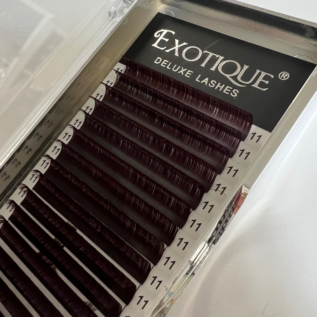 Brown lash Trays Mixed & single Lengths 7-14mm CC Curl 0.05s