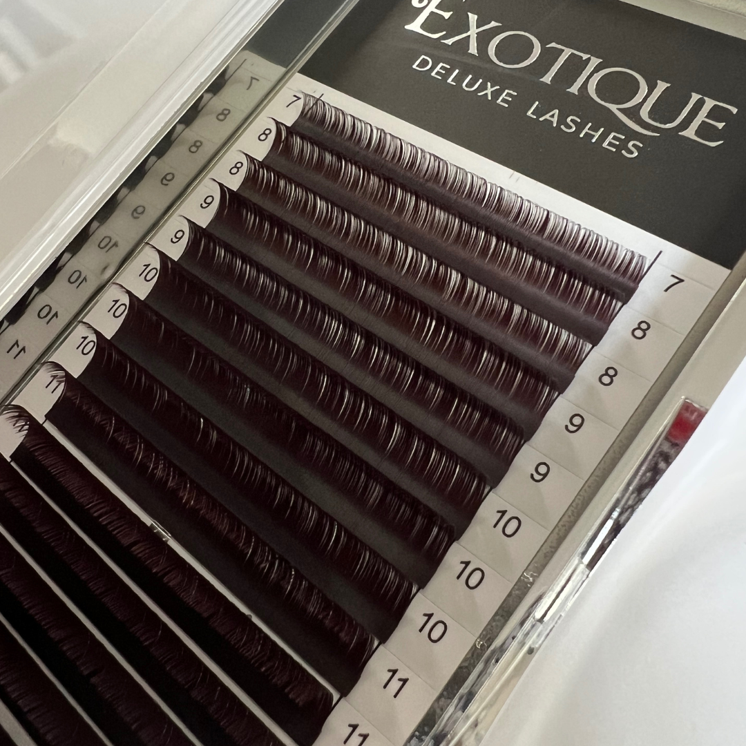 Brown lash Trays Mixed & single Lengths 7-14mm CC Curl 0.05s