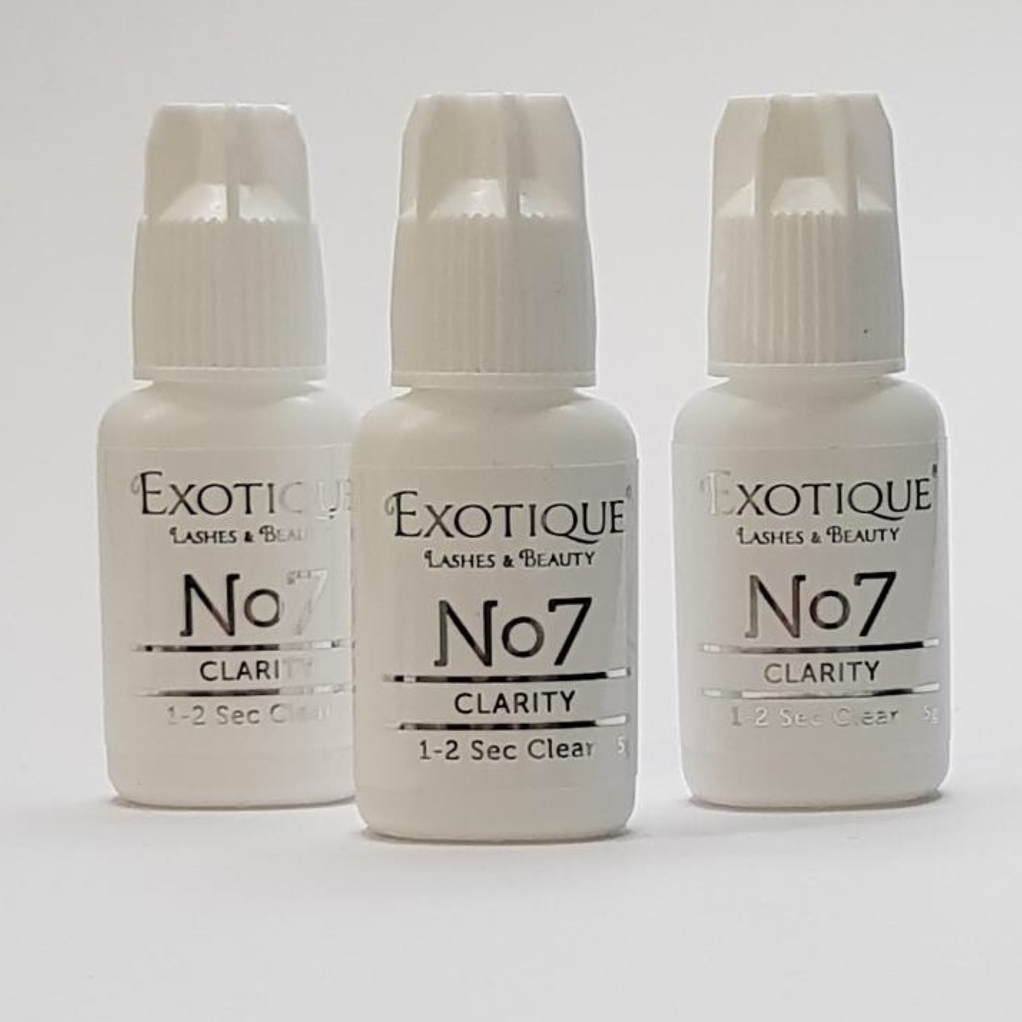Glue - Clarity No7 Clear for Eyelash Extensions, dries in 1-2sec - 5gm - 3 Pack