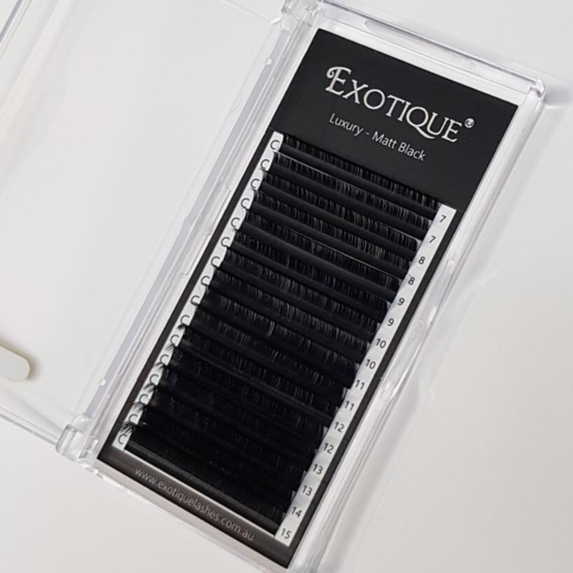 Matt Black Mixed Length 7 -15 Lash Trays 0.03 C or D Curl