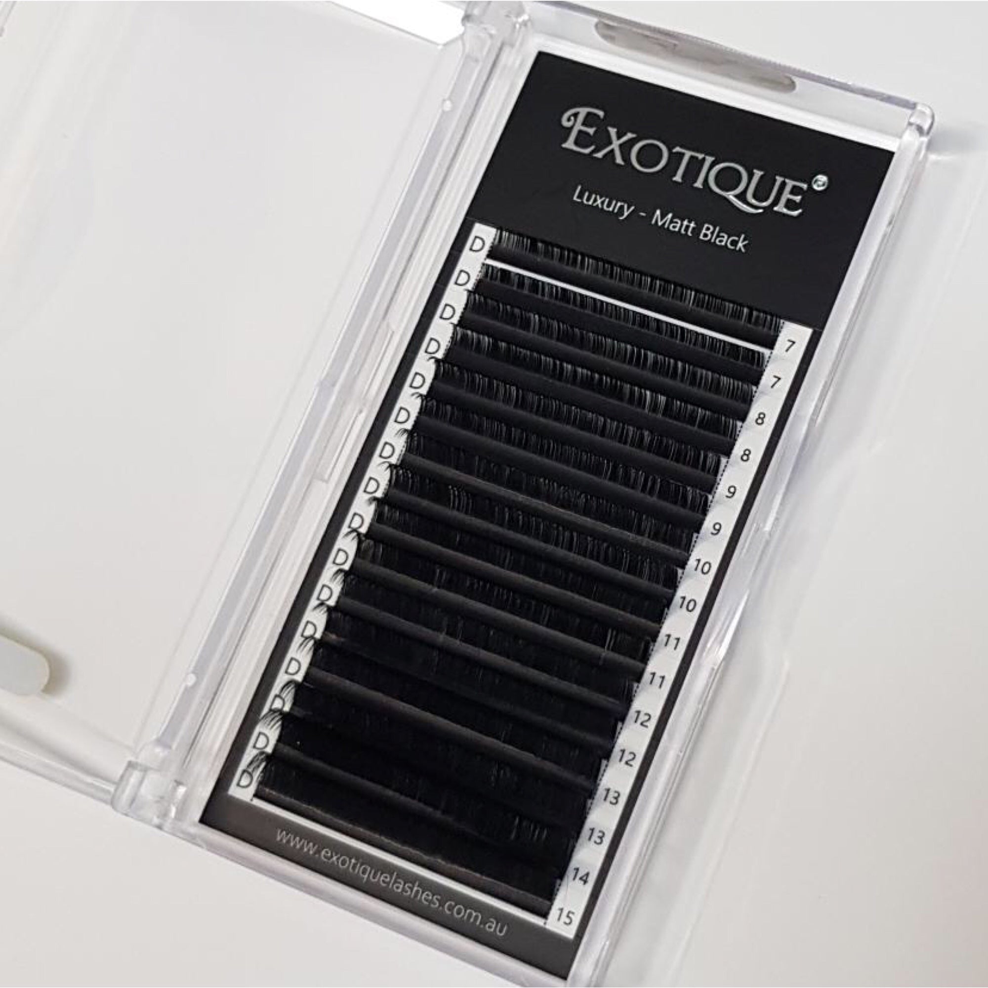 Matt Black Mixed Length 7 -15 Lash Trays 0.03 C or D Curl