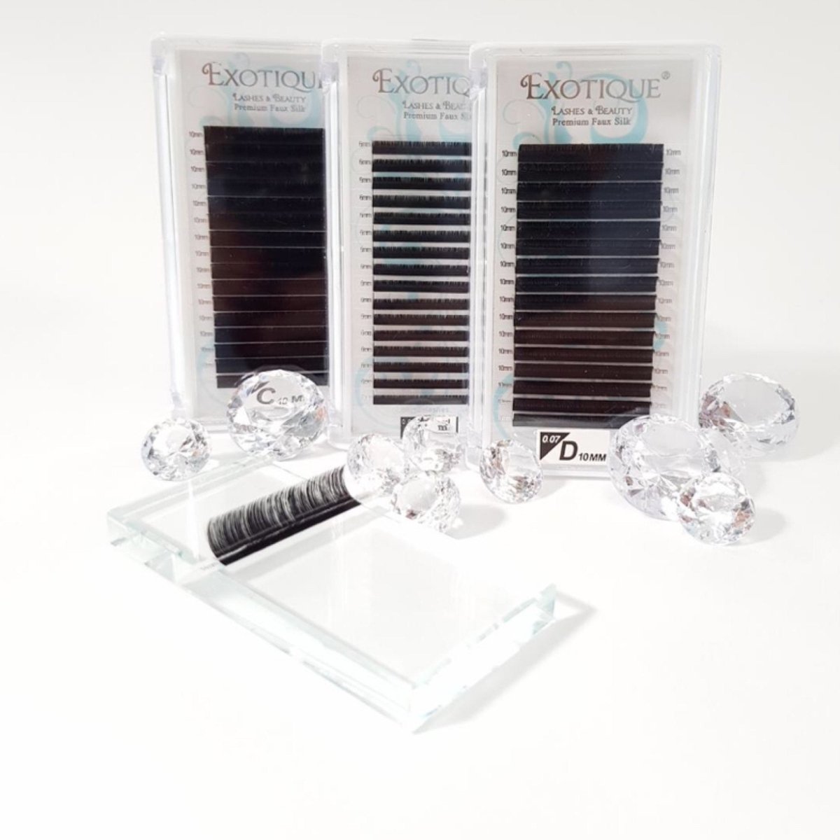 Eyelash Extension lash Trays (Single Lengths) - Exotique  Lashes