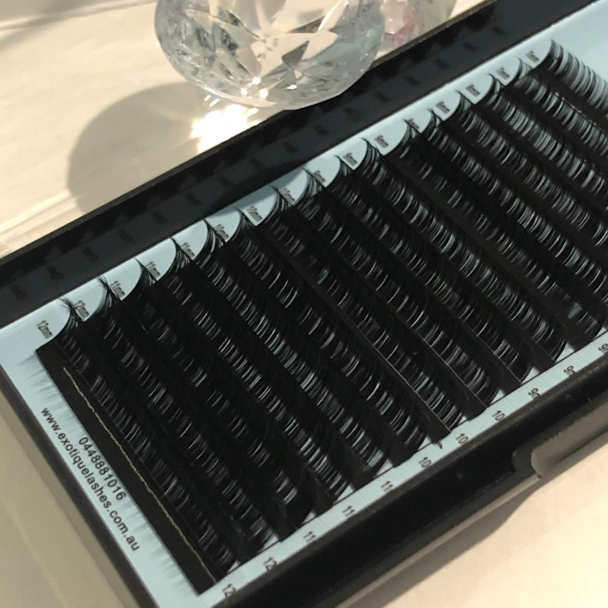 0.07 Mixed Lash Trays C or D Curl, 7mm - 12mm - Exotique Lashes