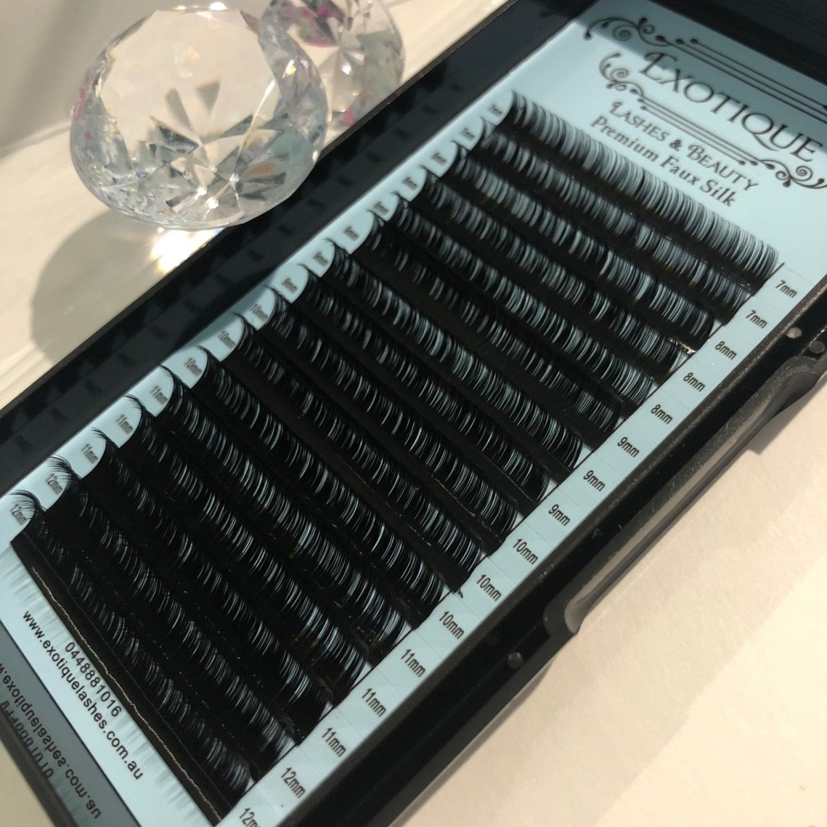 0.07 Mixed Lash Trays C or D Curl, 7mm - 12mm - Exotique Lashes