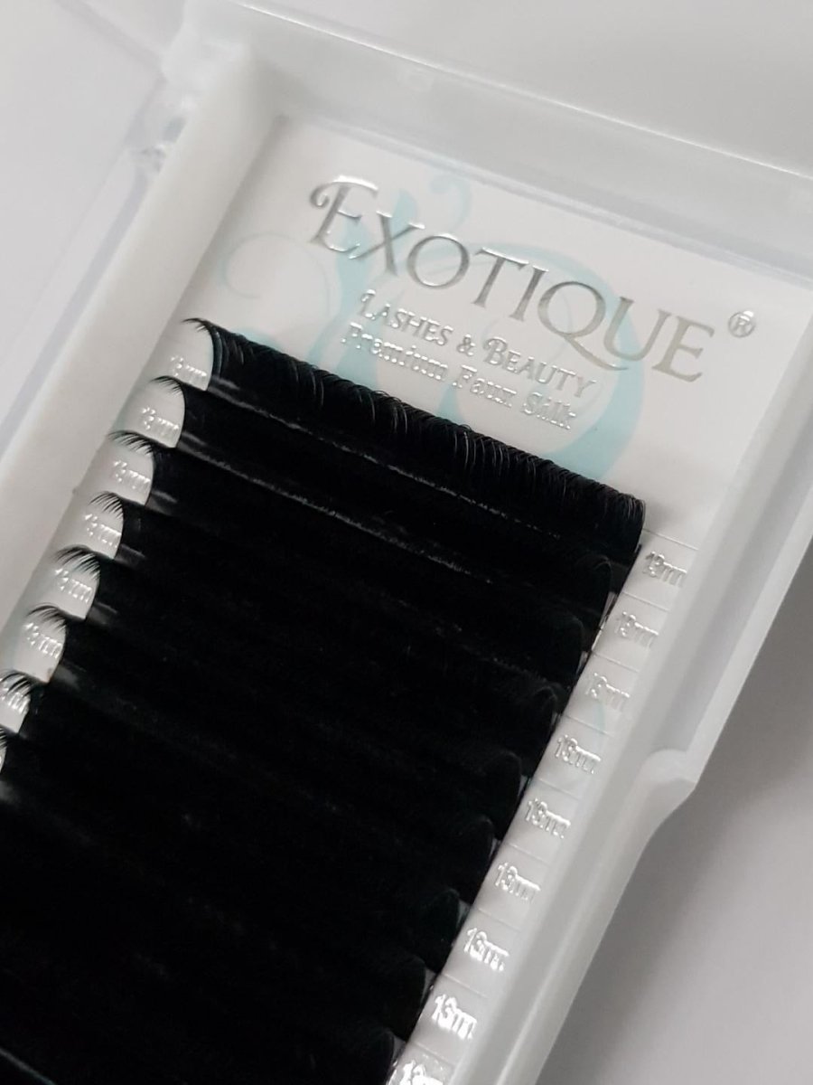 0.07 Single Length Lash Trays B, C and D Curls - Exotique Lashes