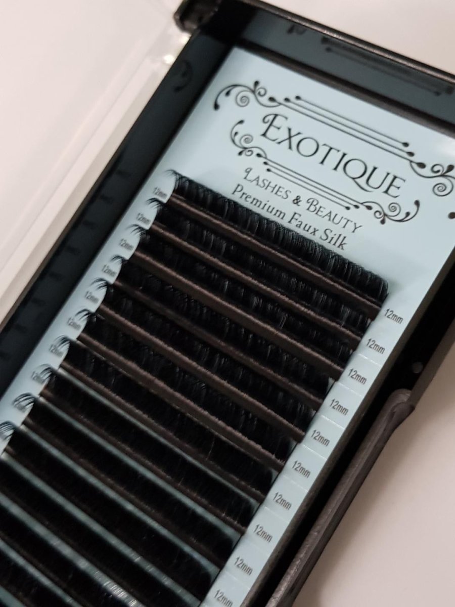 0.07 Single Length Lash Trays B, C and D Curls - Exotique Lashes