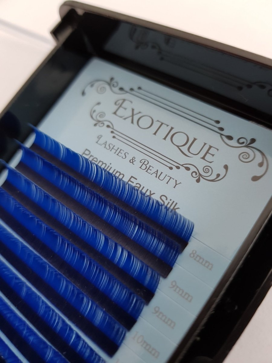 0.15 C Curl, Blue, Green or Purple 8mm - 15mm Mixed Length Lash Trays - Exotique Lashes