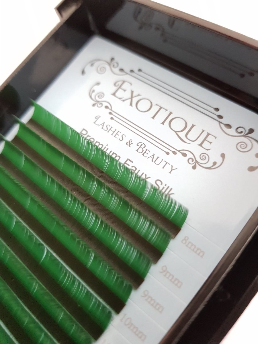 0.15 C Curl, Blue, Green or Purple 8mm - 15mm Mixed Length Lash Trays - Exotique Lashes