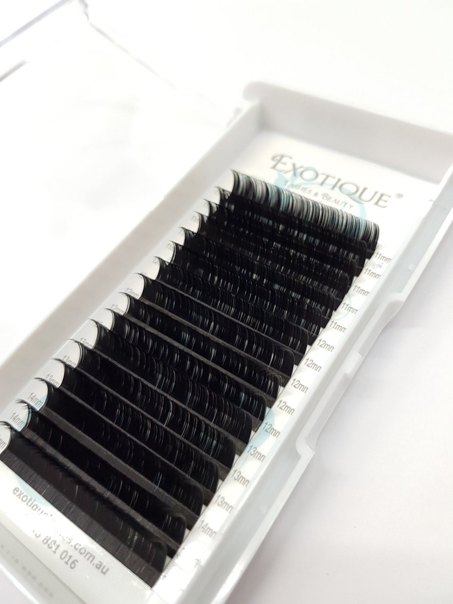 0.15 LC or LD Curl Premium Mixed Lash trays. Small Sizes and larger Size Trays. - Exotique Lashes