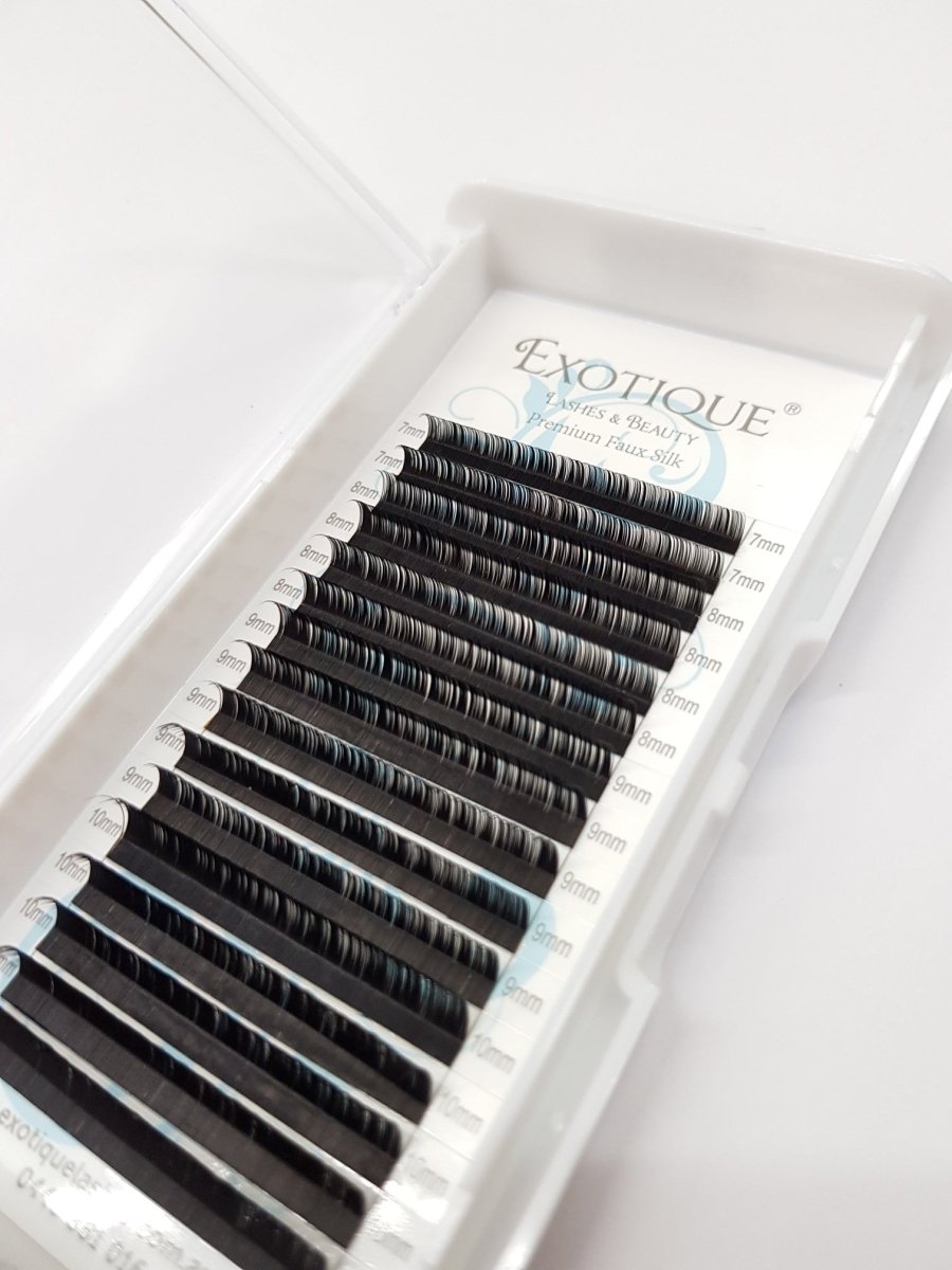 0.15 LC or LD Curl Premium Mixed Lash trays. Small Sizes and larger Size Trays. - Exotique Lashes