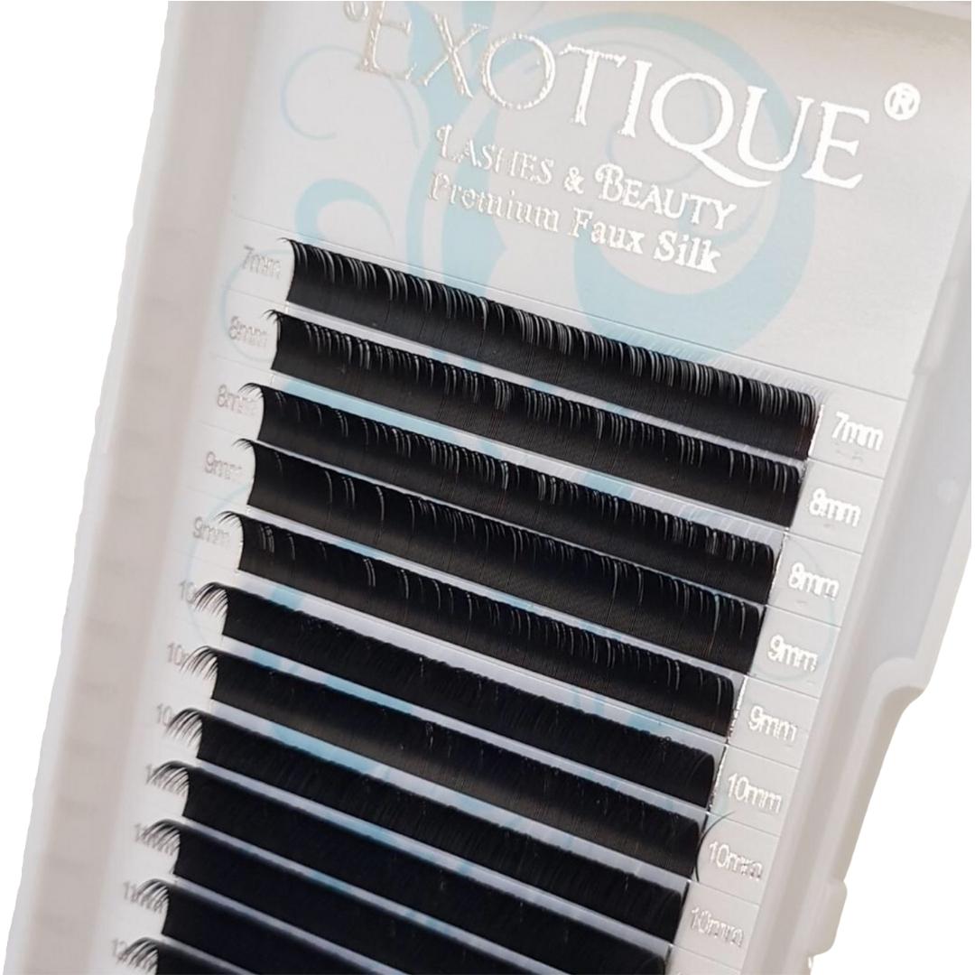 0.15 Mixed Lash Trays B, C or D Curl Premium PBT Fibres - Exotique Lashes