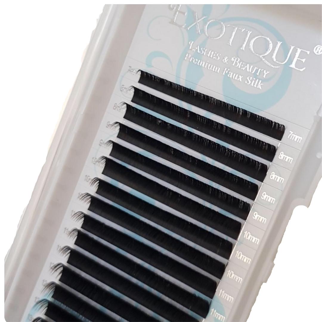 0.15 Mixed Lash Trays B, C or D Curl Premium PBT Fibres - Exotique Lashes