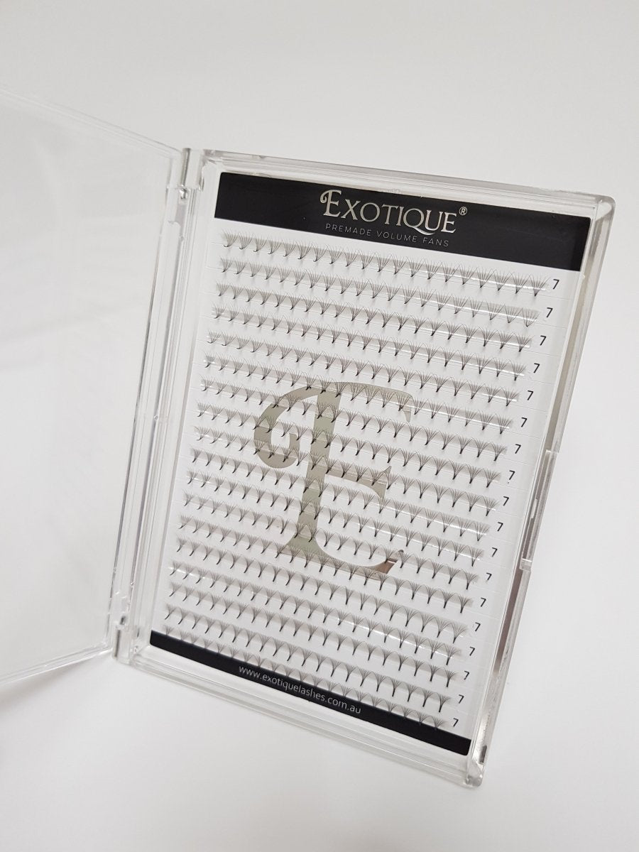 6D Pro Made Fans Extra Large Tray 0.05 C or D Curls - Exotique Lashes