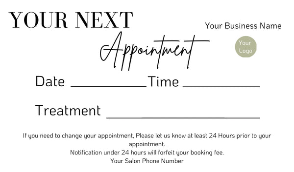 Appointment Card Template Green