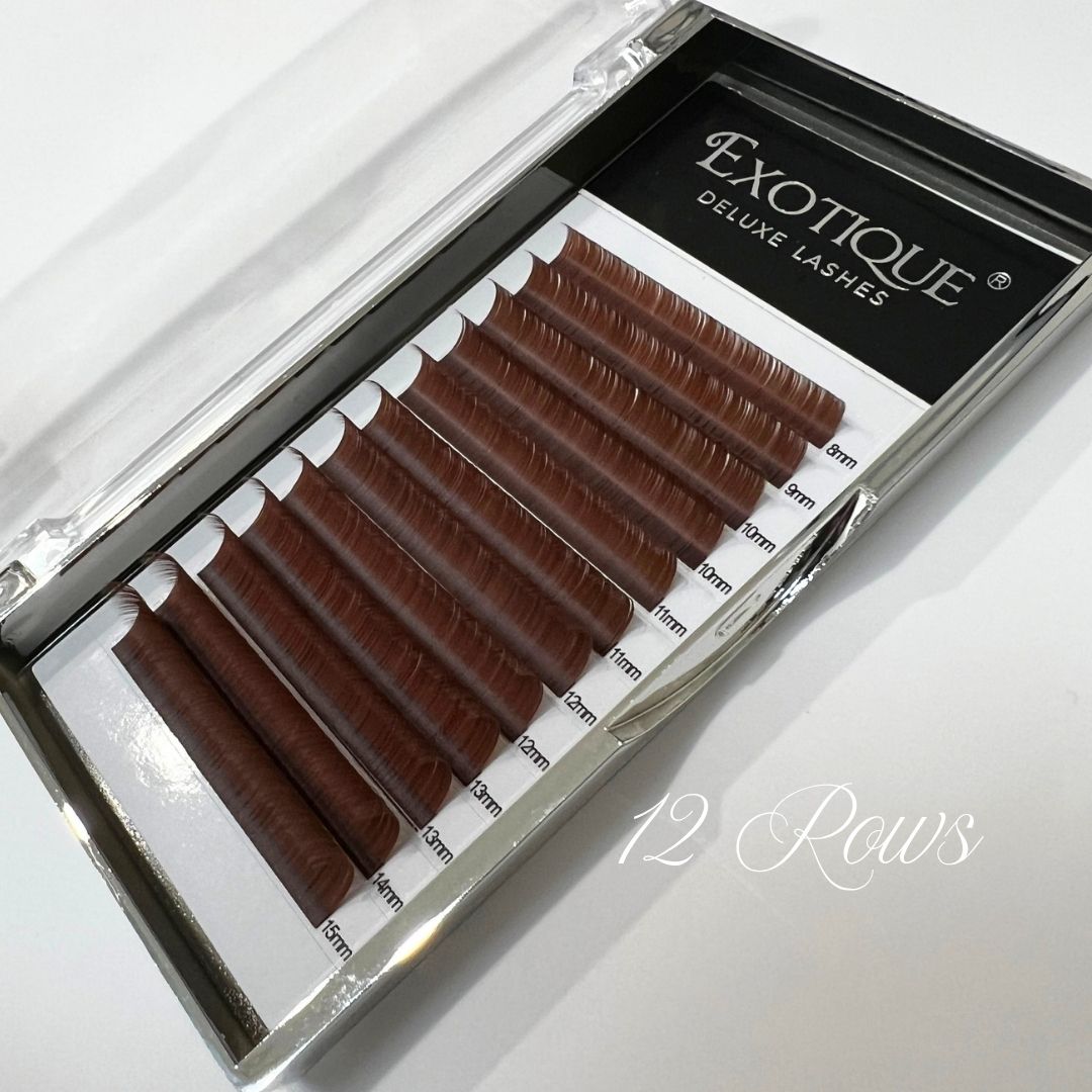 0.15 Classic Flat lashes Light Brown or Dark Brown CC Curl
