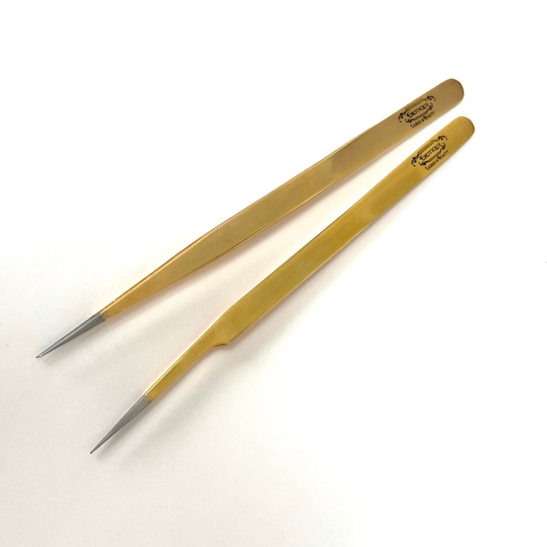 Set of 2 Tweezer - Fine Long Handle soft close