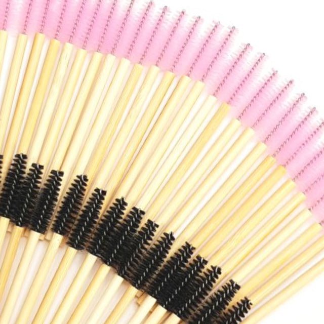 Bamboo Mascara Wands Pink or Black 50 per Bag - Exotique Lashes