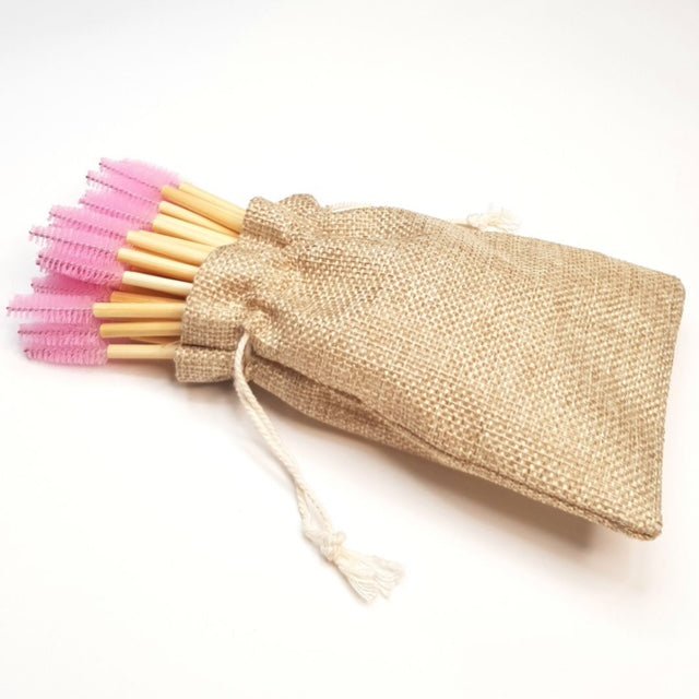 Bamboo Mascara Wands Pink or Black 50 per Bag - Exotique Lashes