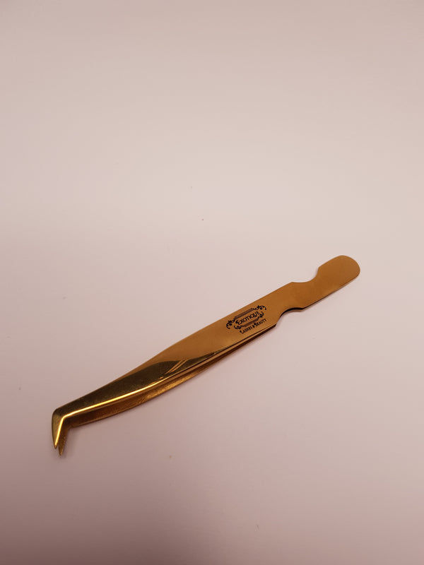 Fat Footed Gold Tweezer 11cm for all lash applications