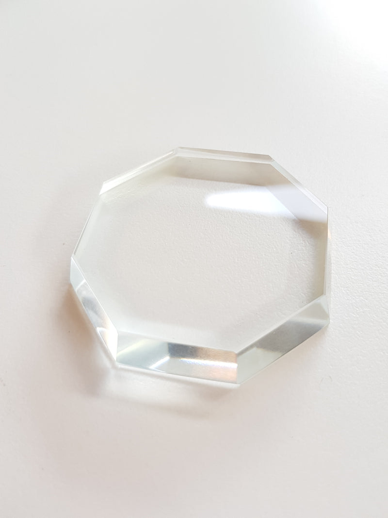 Octagonal Glass Glue stone