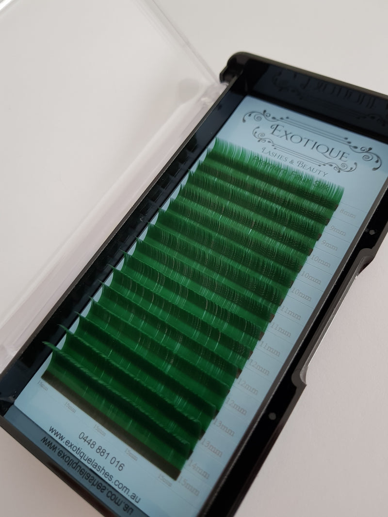 0.15  C Curl, Blue, Green or Purple 8mm- 15mm Mixed Length Lash Trays