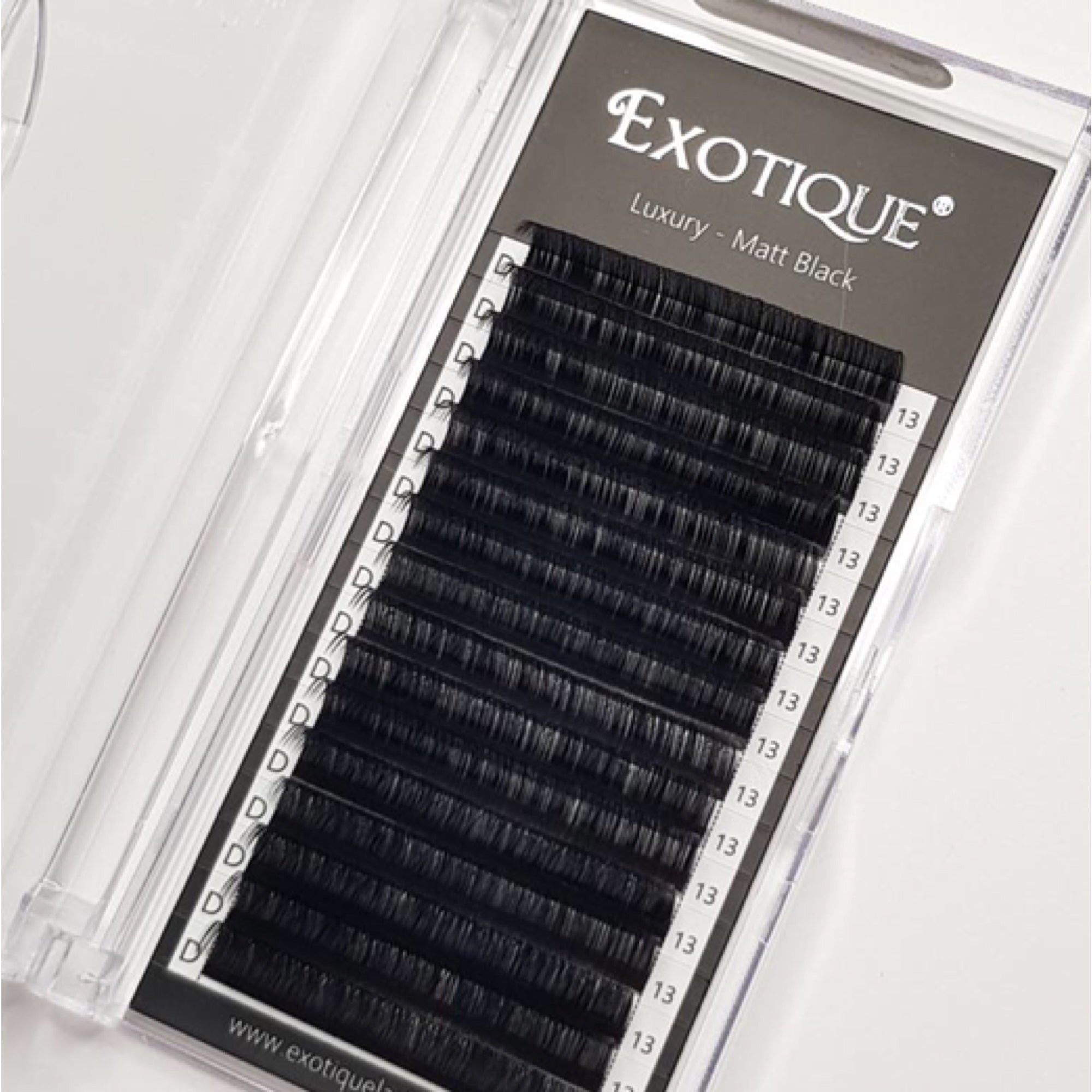 Matt Black Lash Trays 0.03 and 0.05 Luxury Single length C or D Curl